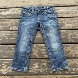 BS15 Miss Me Jeans Capri Embellished Angel Wing Pockets Girls 25